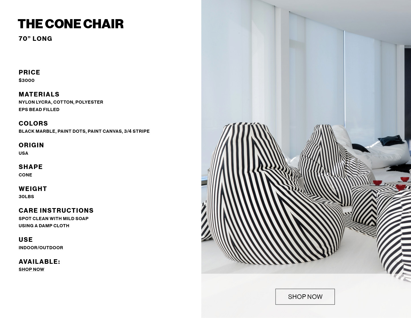 The Cone Chair product info