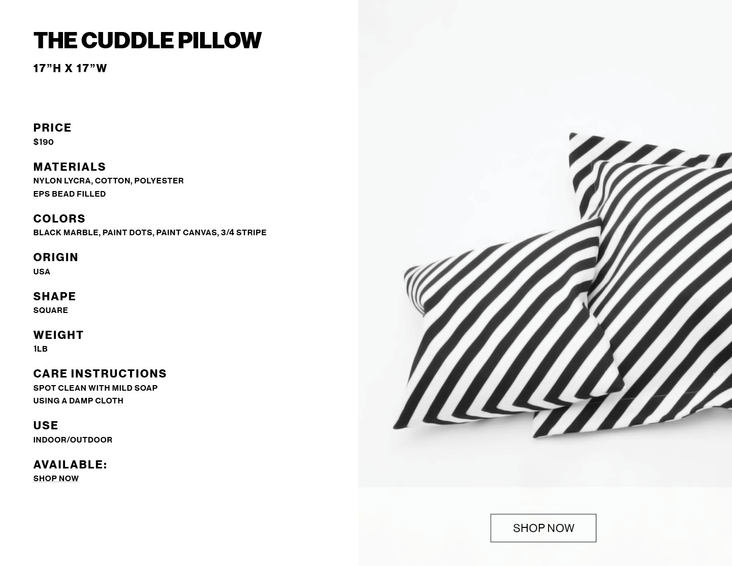 The Cuddle Pillow product info