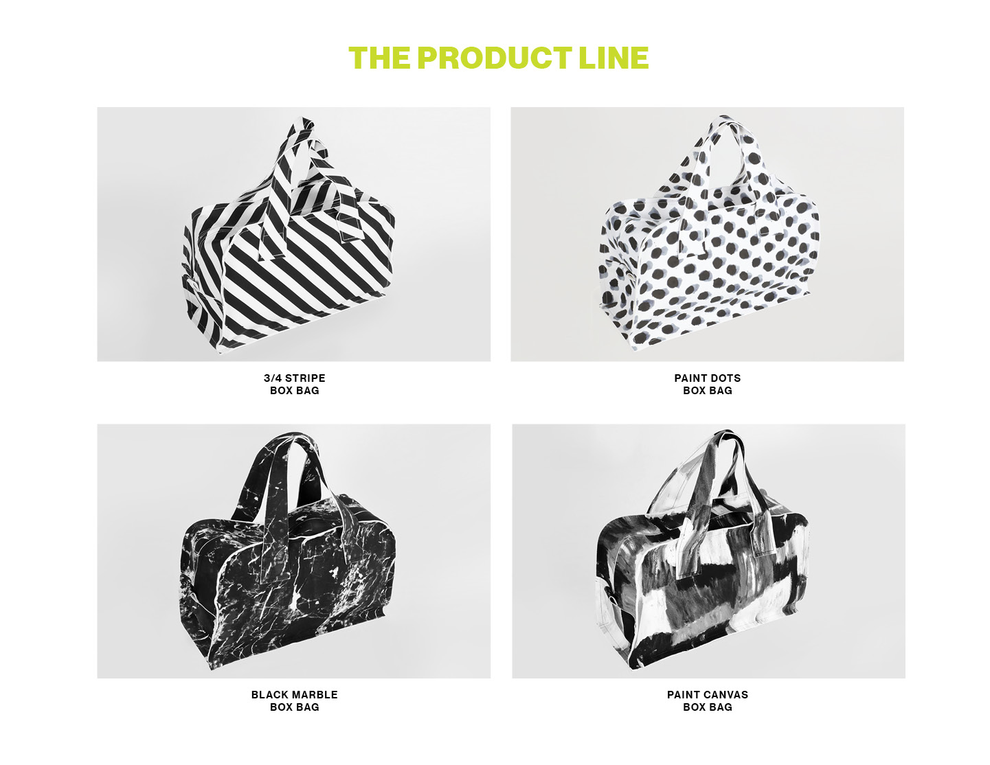 The Box Bag product line