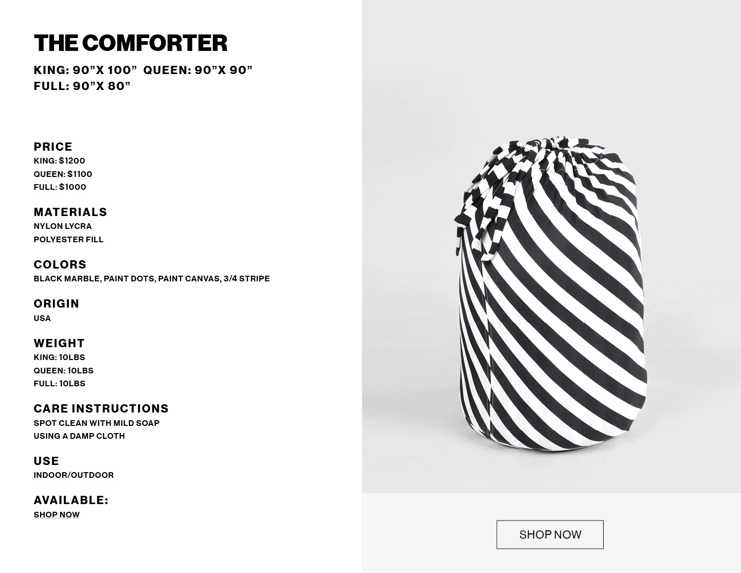 The Comforter product info