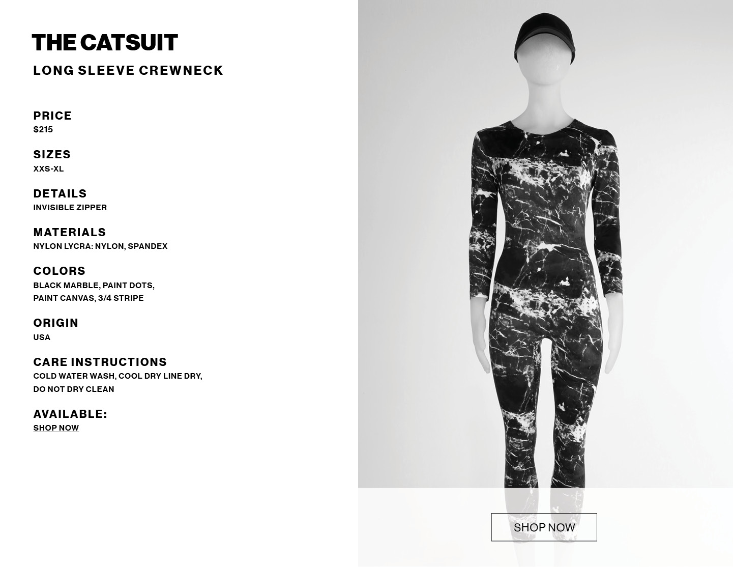 Catsuit product info